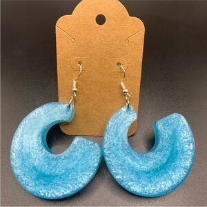 Icy Oceans Earrings/ HANDMADE